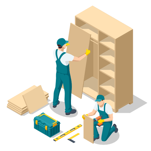 Montage d'une armoire